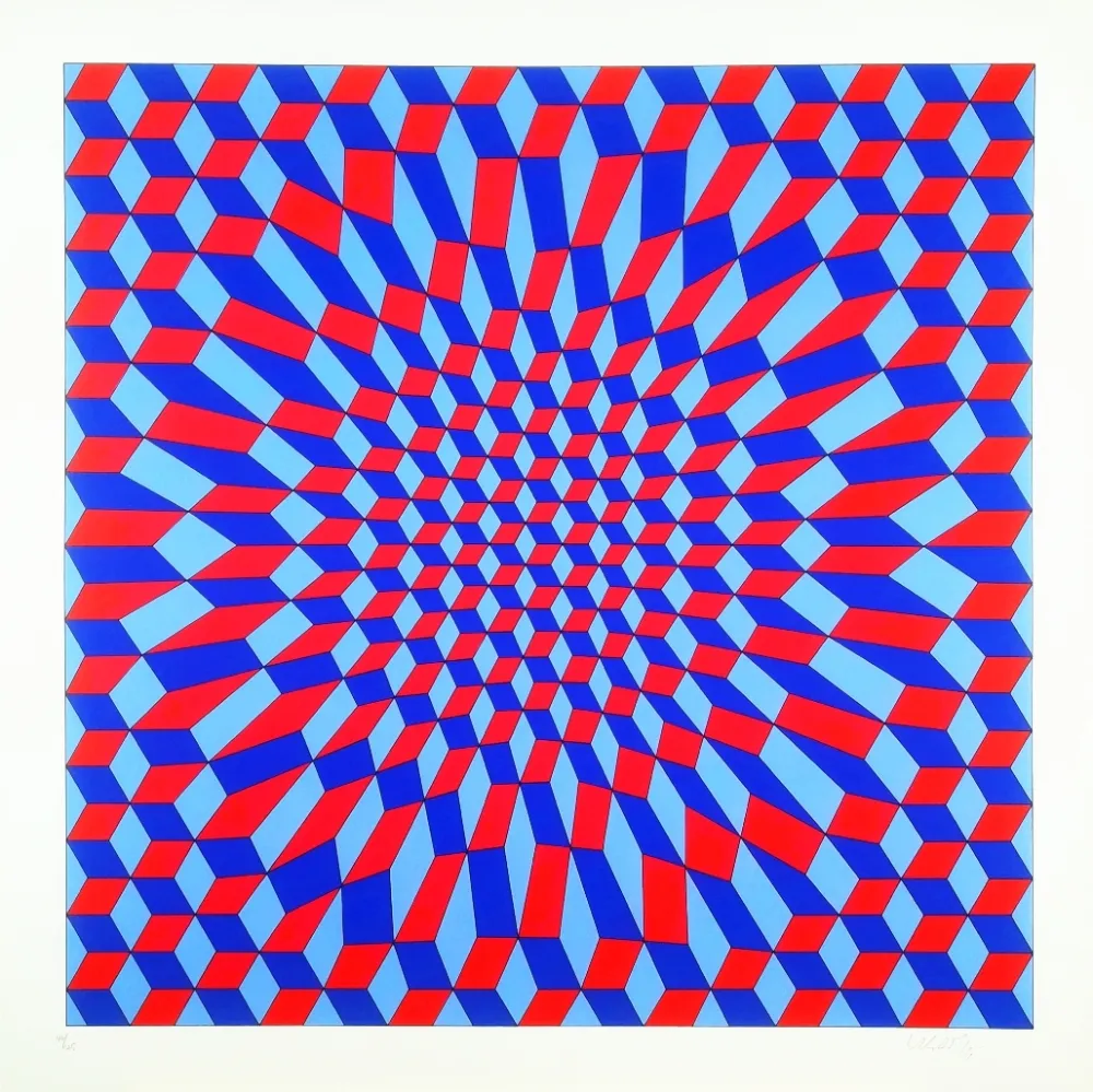 Screenprint Vasarely - Pok Italie 2