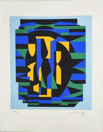 Screenprint Vasarely - Risir