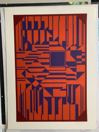 Screenprint Vasarely - Samos
