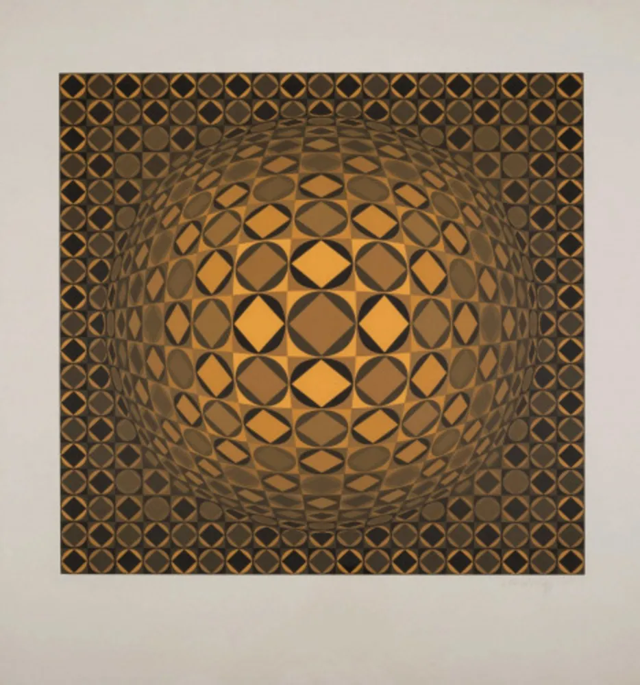 Screenprint Vasarely - Sann (Benavides 891)