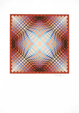 Lithograph Vasarely - Sans Titre 2