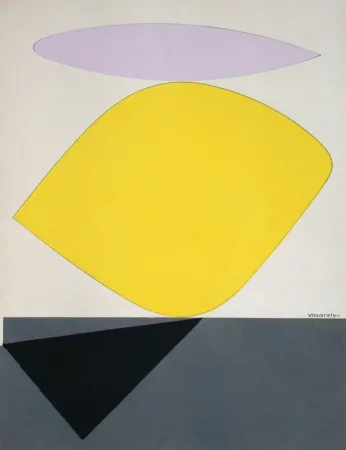 Lithograph Vasarely - Sauzon II.