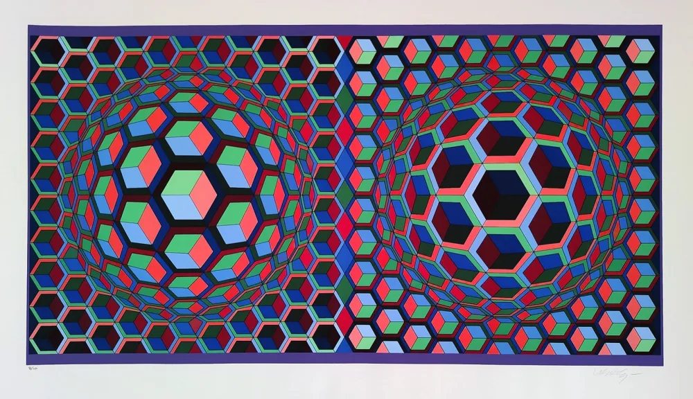 Screenprint Vasarely - Semiha