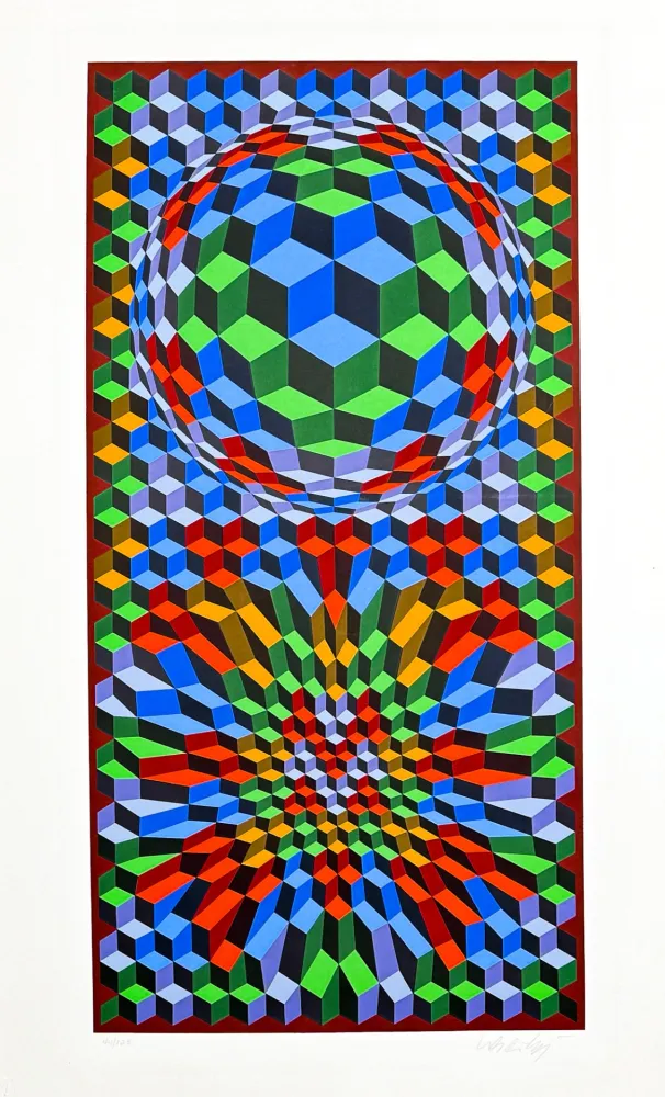 Screenprint Vasarely - Senza titolo