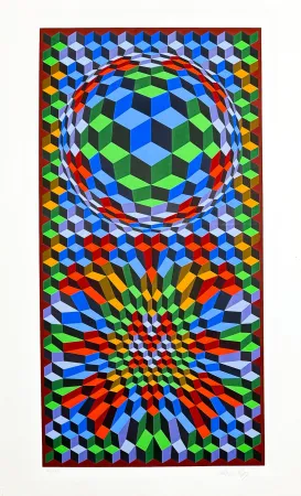 Screenprint Vasarely - Senza titolo