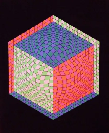 Lithograph Vasarely - Senza titolo