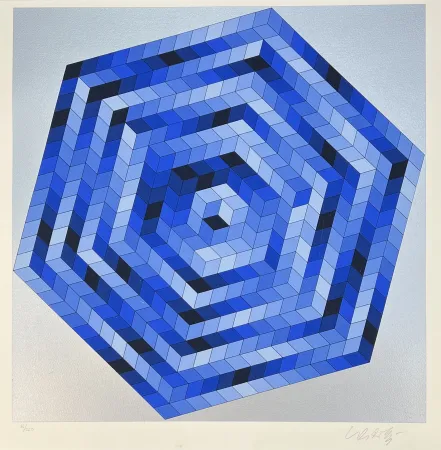 Screenprint Vasarely - Sette