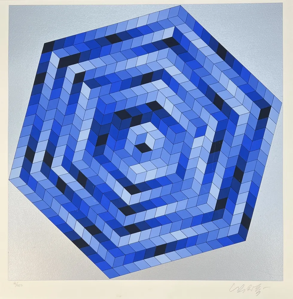 Screenprint Vasarely - Sette