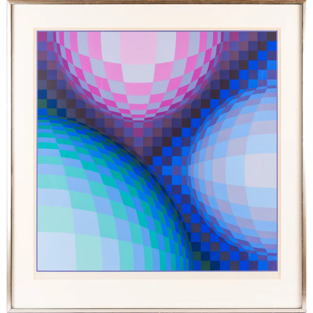 Screenprint Vasarely - Spheres