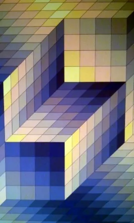 Lithograph Vasarely - S/T