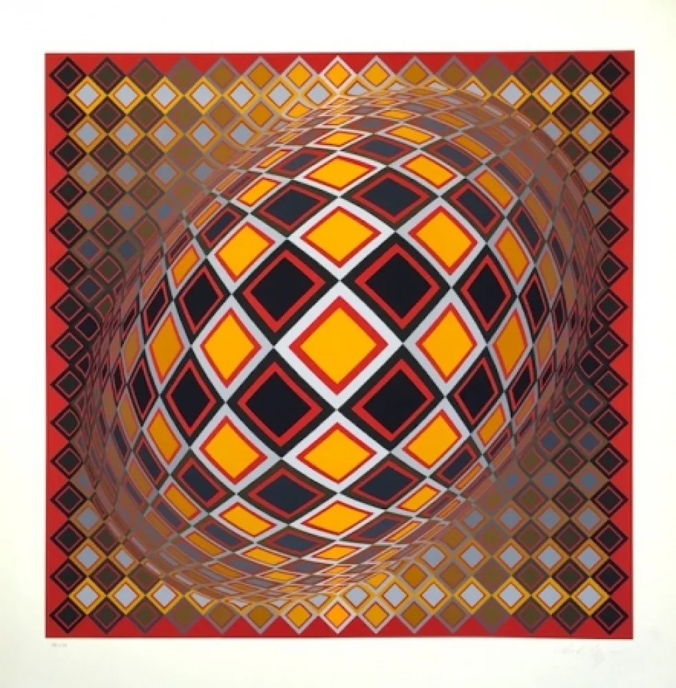 Screenprint Vasarely - Teke
