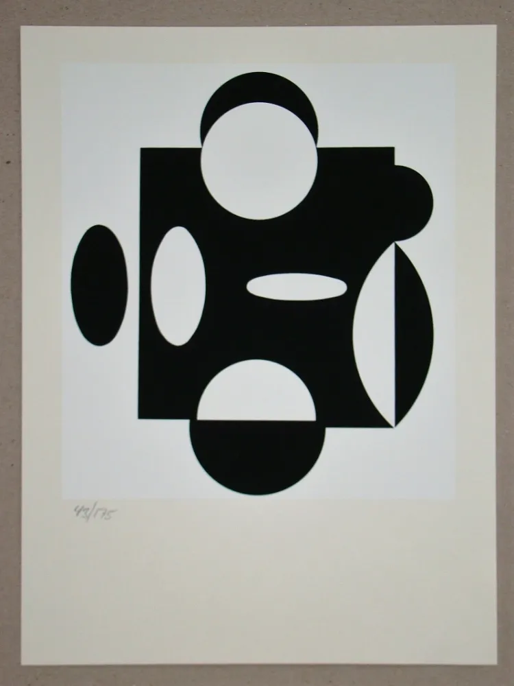 Screenprint Vasarely - Terreur