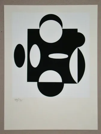 Screenprint Vasarely - Terreur
