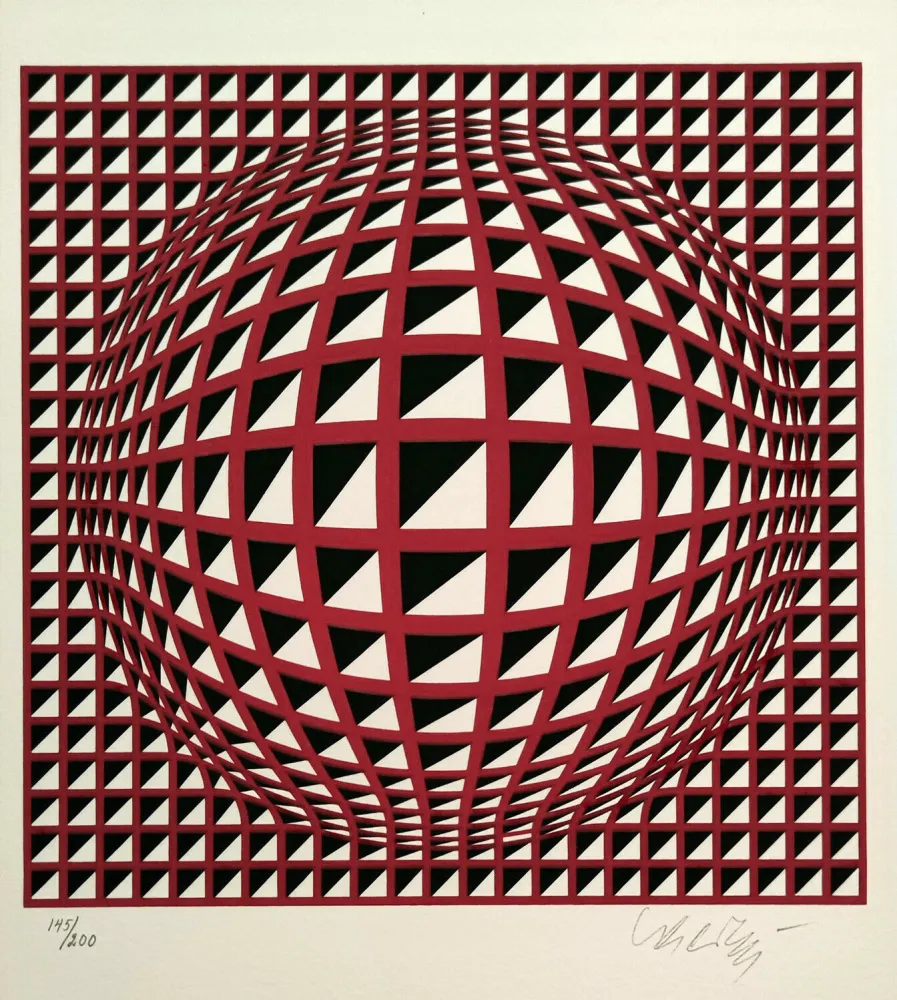 Screenprint Vasarely - Terz liten