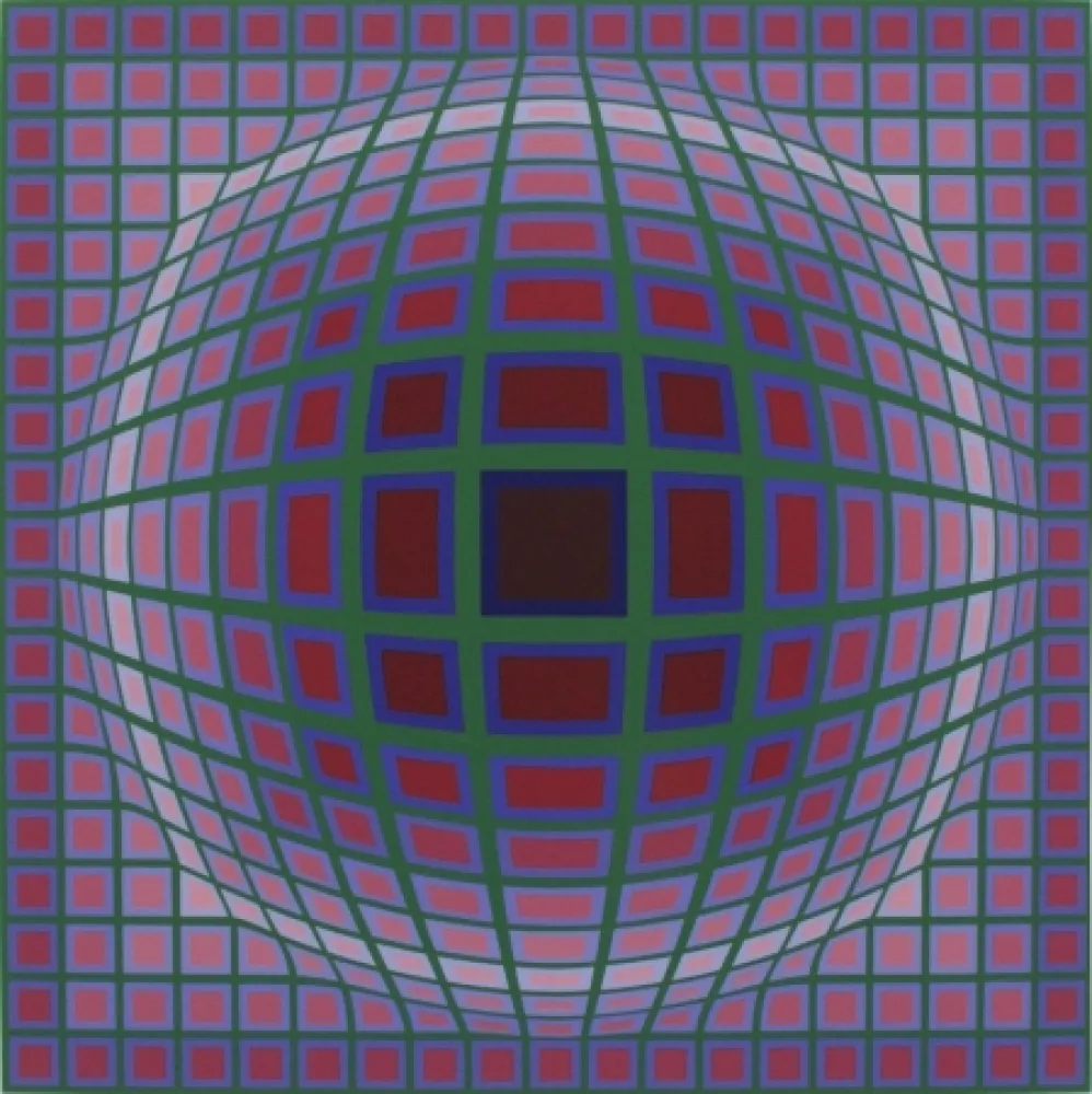 Screenprint Vasarely - Titan A