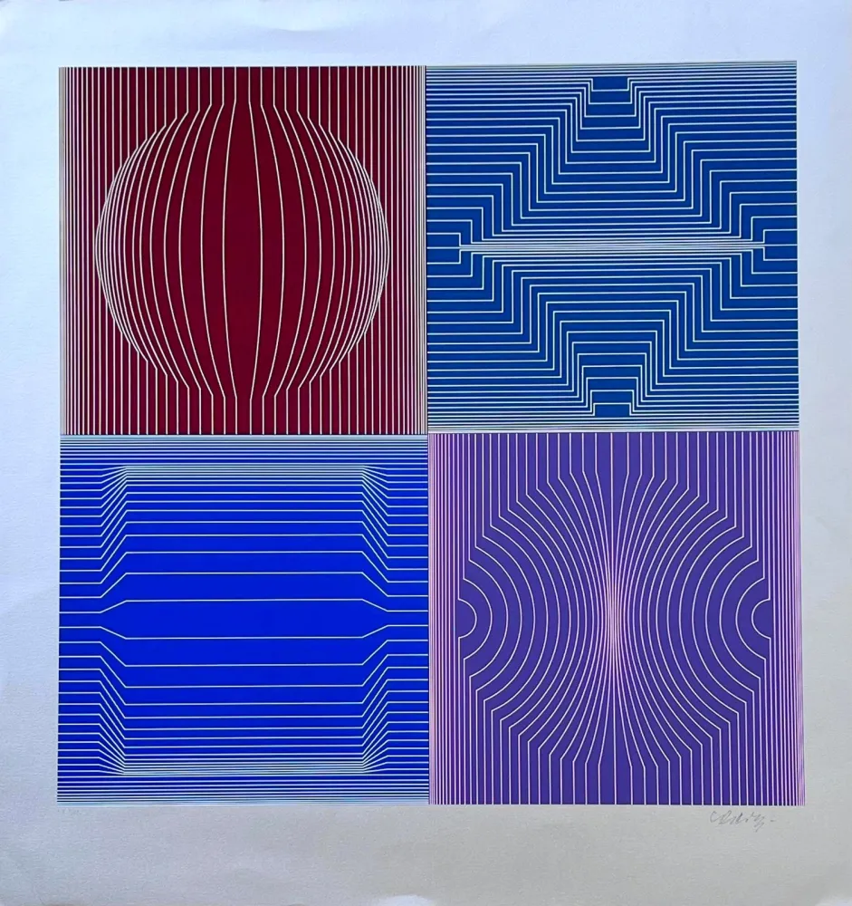 Screenprint Vasarely - Tokyo