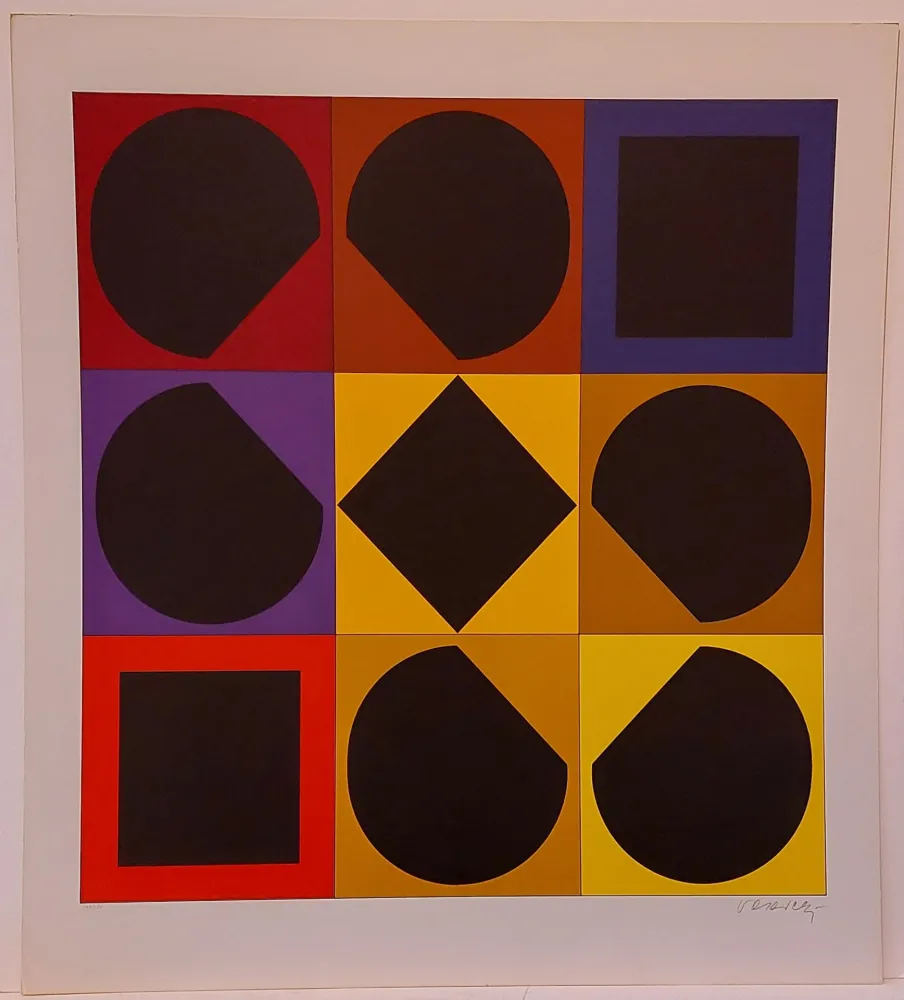 Screenprint Vasarely - Topaze