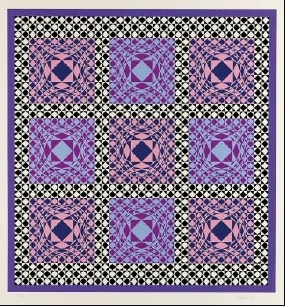 Screenprint Vasarely - Untitled