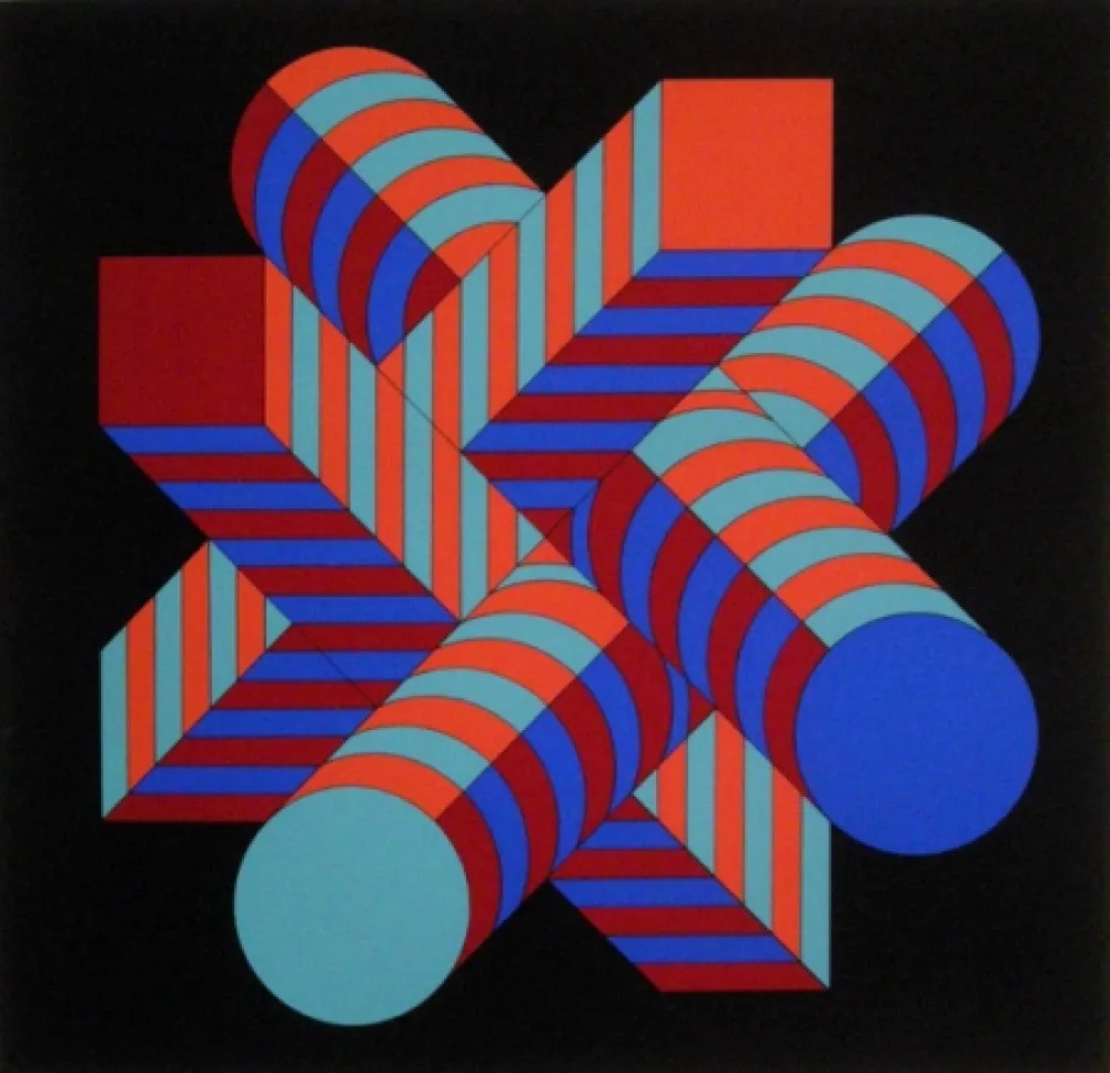 Screenprint Vasarely - Untitled