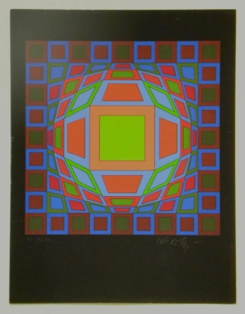 Screenprint Vasarely - Untitled #4