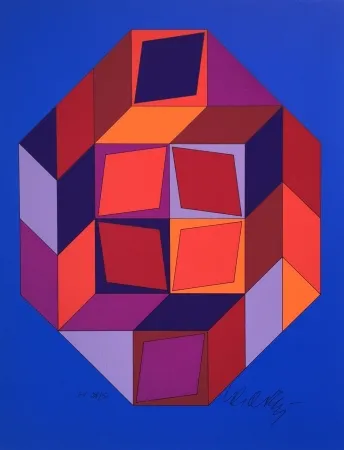 Screenprint Vasarely - Untitled #7