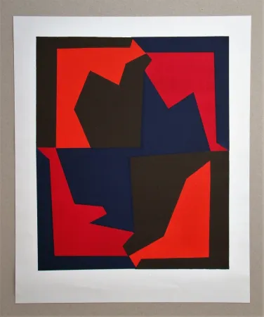 Screenprint Vasarely - Uzok