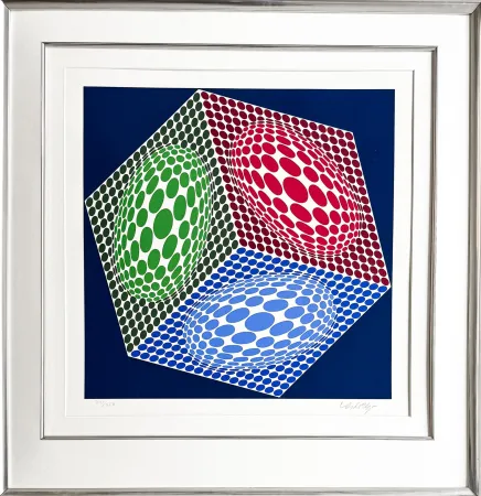Screenprint Vasarely - Victor Vasarely (1906–1997) - Paula - Color silkscreen on wove paper - 1989