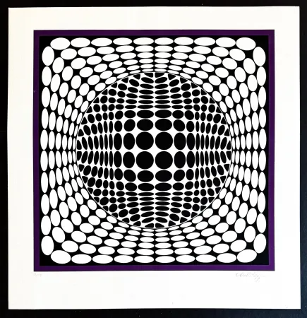 Screenprint Vasarely - Victor Vasarely (1906–1997) - Tea-Ur NB - Color silkscreen on paper - 1984