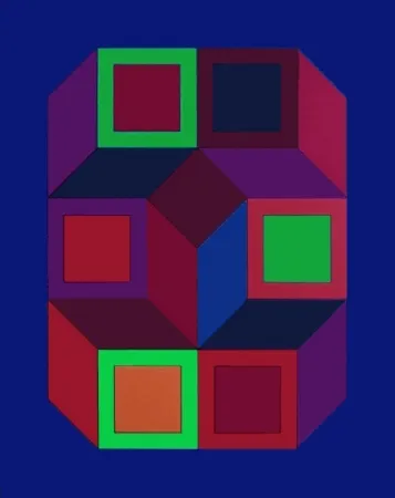 Screenprint Vasarely - Xico