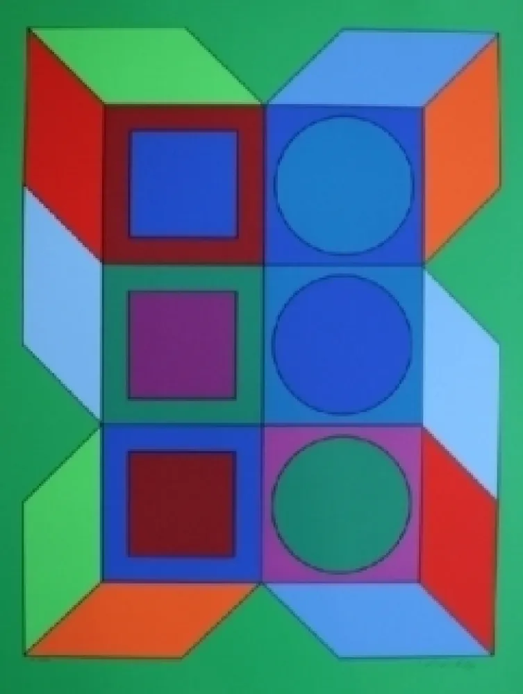 Screenprint Vasarely - XICO 2