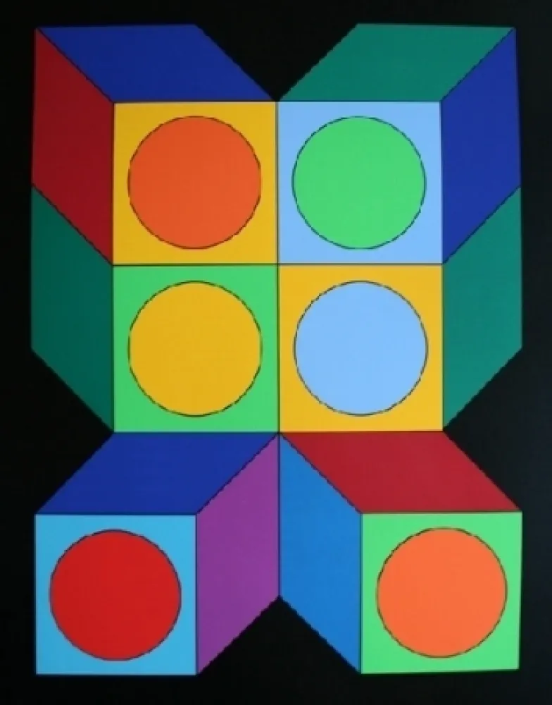 Screenprint Vasarely - XICO 5