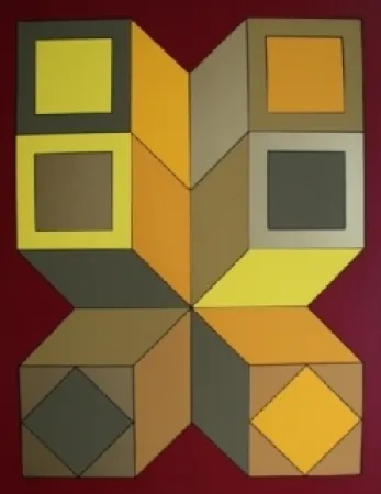 Screenprint Vasarely - XICO 6