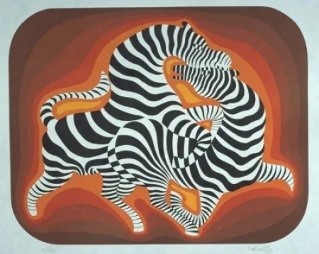 Lithograph Vasarely - Zèbre 4