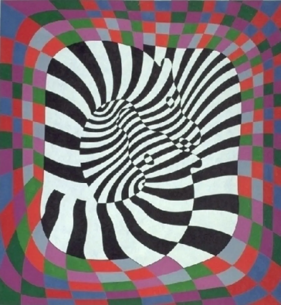 Lithograph Vasarely - Zèbres