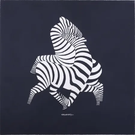 Screenprint Vasarely - Zèbres, c. 1960 - Opt Art classic!