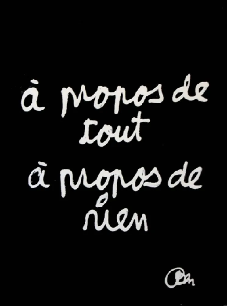 Lithograph Vautier - à propos de tout à propos de rien