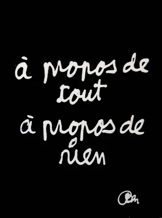 Lithograph Vautier - à propos de tout à propos de rien