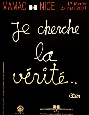 Poster Vautier - '' Je Cherche la Vérité ''   x 2