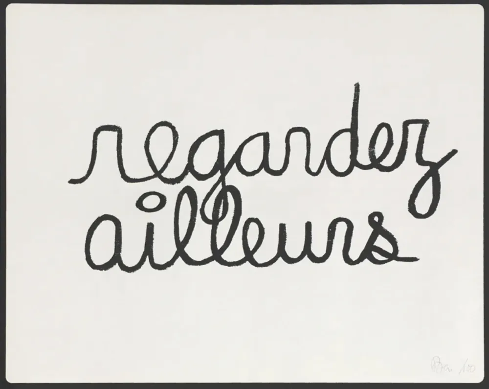 Lithograph Vautier - Regardez ailleurs