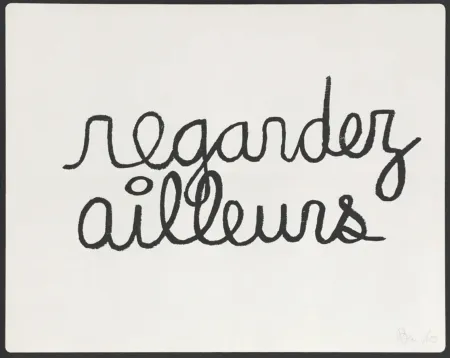 Lithograph Vautier - Regardez ailleurs