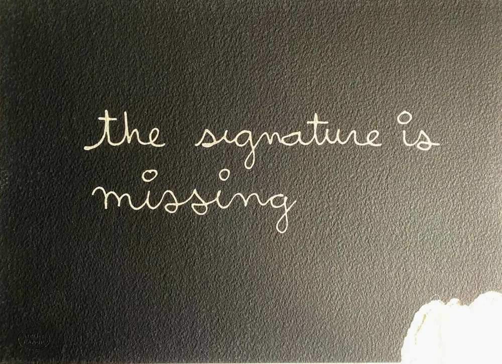 Screenprint Vautier - The signature is missing