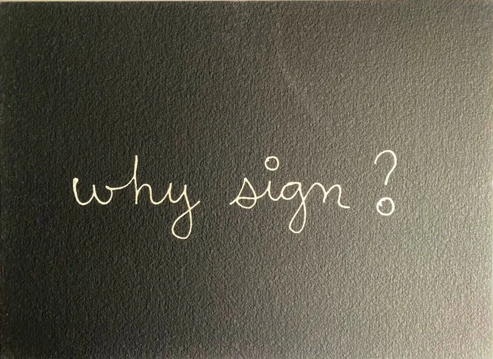 Screenprint Vautier - Why sign?