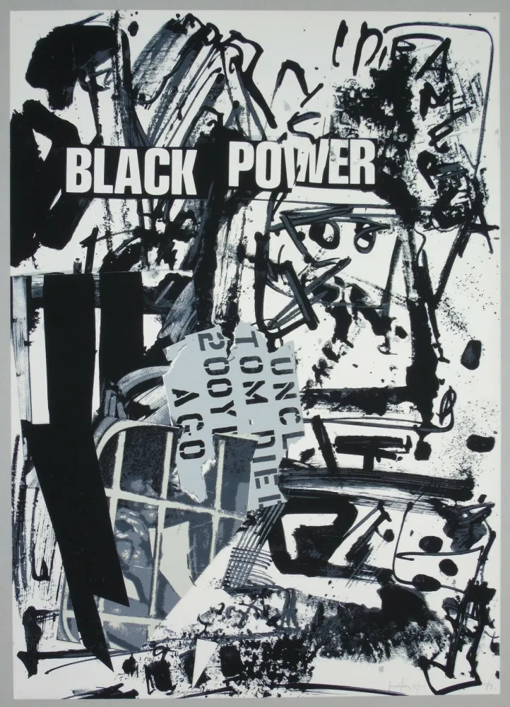 Lithograph Vedova - Black power