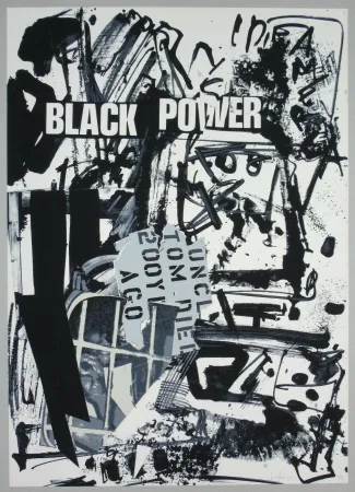Lithograph Vedova - Black power