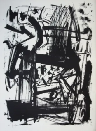 Lithograph Vedova - Hommage à Joan Prats