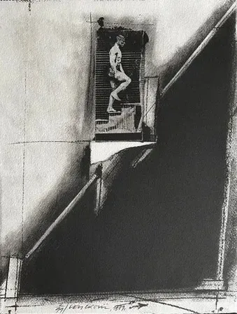 Lithograph Velickovic - Composition 