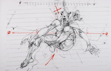 Screenprint Velickovic - La Chute, 1975