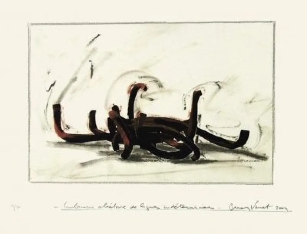 Screenprint Venet -  Indeterminate Lines