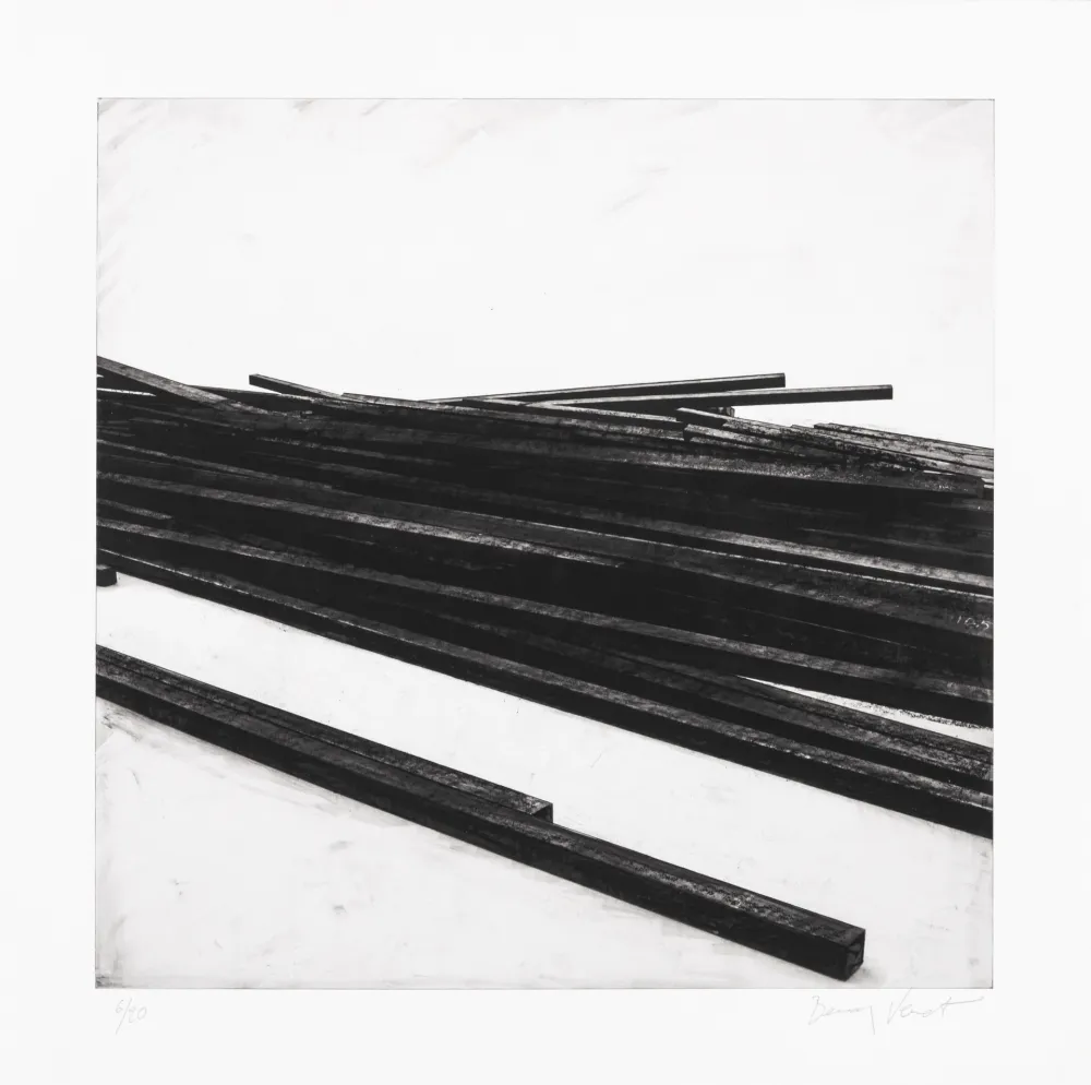 Screenprint Venet - Lignes droites / désordre 01