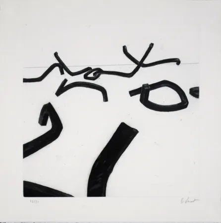 Etching Venet - Lignes Indéterminées #I, c. 1990 - Hand-signed!